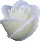 Ivoor roos figuurkaars met vanille geur 100/120 (30 uur)
