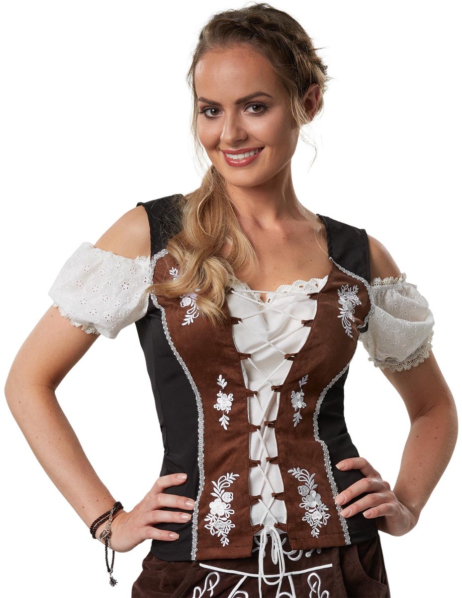 dressforfun - Kostuumblouse Sissi L - verkleedkleding kostuum halloween verkleden feestkleding carnavalskleding carnaval feestkledij partykleding - 303167