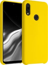 kwmobile telefoonhoesje voor Xiaomi Redmi Note 7 / Note 7 Pro - Hoesje met siliconen coating - Smartphone case in stralend geel