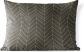 Buitenkussens - Tuin - Luxe patroon van kronkelende lijnen op een donkere achtergrond - 50x30 cm