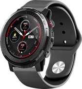Siliconen Smartwatch bandje - Geschikt voor  Xiaomi Amazfit Stratos sport band - zwart - Horlogeband / Polsband / Armband