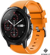 Siliconen Smartwatch bandje - Geschikt voor  Xiaomi Amazfit Stratos silicone band - oranje - Strap-it Horlogeband / Polsband / Armband