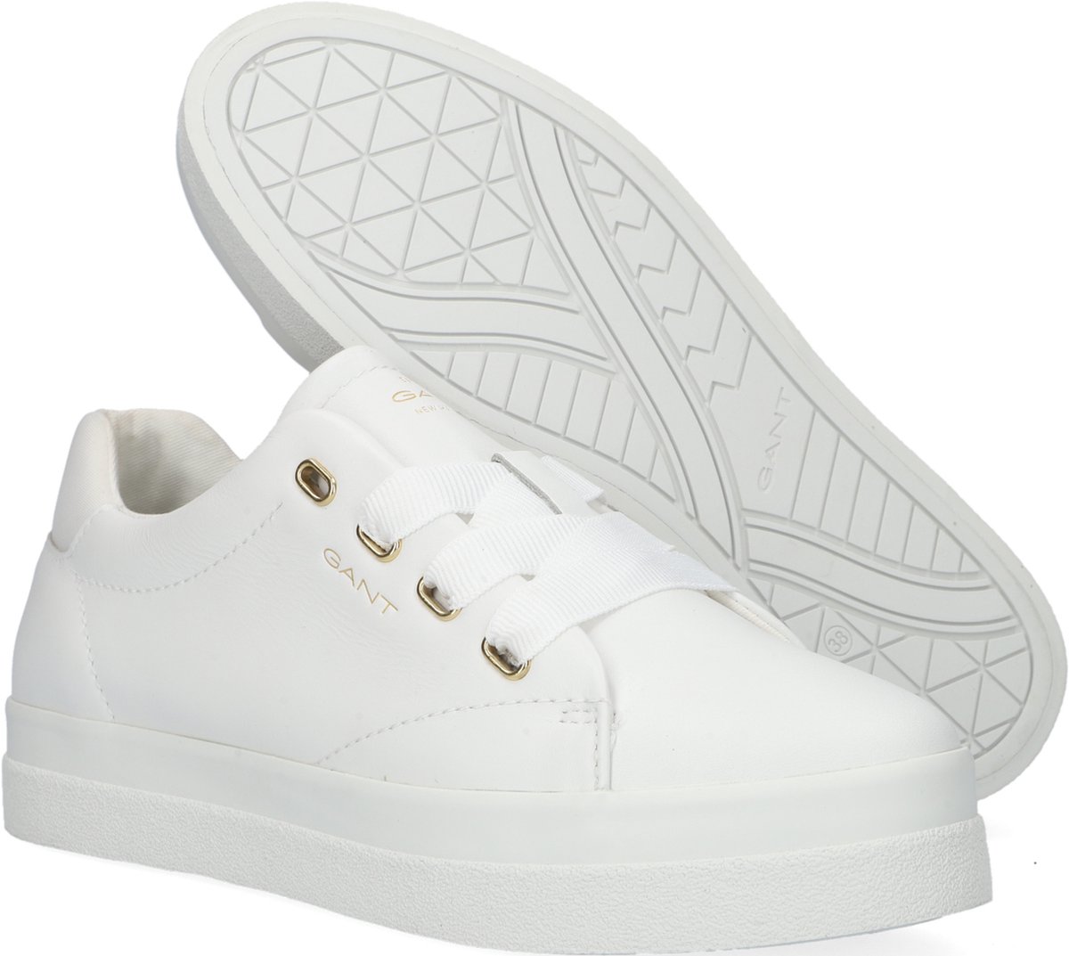 Gant AVONA 22531537 - Volwassenen Lage sneakers - Kleur: Wit/beige - Maat:  40 | bol.com