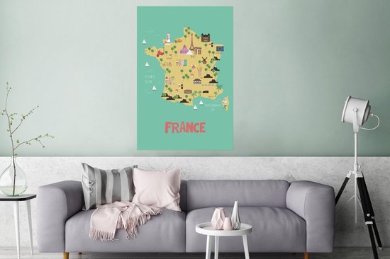 Poster illustré - Carte de France