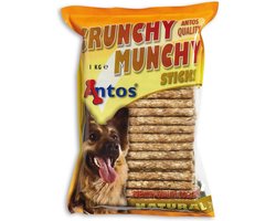 Antos - Hondensnack - Kauwstaaf Munchi Munchy - 100 stuks - 1 Kilo - 12,5cm - naturel