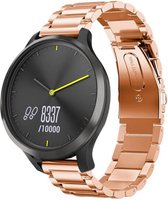 Stalen Smartwatch bandje - Geschikt voor  Garmin Vivomove HR stalen band - rosé goud - Horlogeband / Polsband / Armband