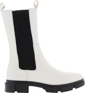 Tango | Romy 1-e  white black leather chelsea boot - black sole | Maat: 37