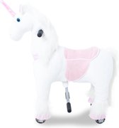 Kijana Unicorn Rijdend Speelgoed Wit/roze Klein