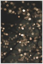 JUNIQE - Poster met kunststof lijst Midnight Glow -40x60 /Bruin &