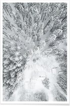 JUNIQE - Poster Calm Winter -30x45 /Grijs & Wit