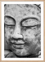 Poster Met Eiken Lijst - Boeddha Standbeeld Poster