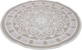 Oosterse Vloerkleed Mandala Beige Ø 110cm