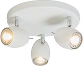 QAZQA egg - Moderne Plafondlamp - 3 lichts - H 145 mm - Wit - Industrieel - Woonkamer | Slaapkamer | Keuken