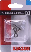 kettingschakel 1/2 x 1/8 staal zilver per stuk