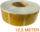 Reflecterende tape gesegmenteerd ECE R104 GEEL 12,5 meter