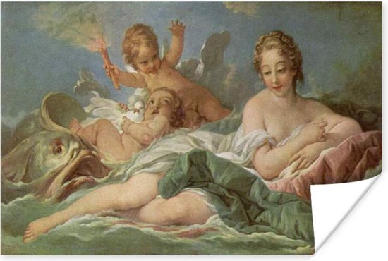 Poster De geboorte van Venus - Schilderij van Francois Boucher