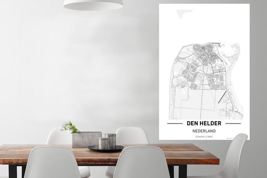 Affiche Plan de la ville Den Helder - 80x120 cm