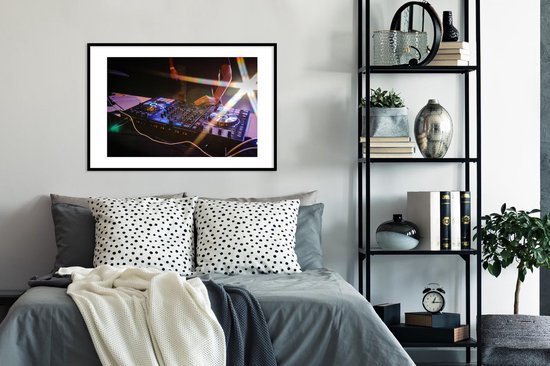 Fotolijst incl. Poster - Mengpaneel met een fel licht op de achtergrond - 90x60 cm - Posterlijst