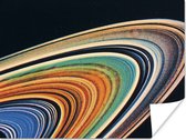 Poster Les anneaux de Saturne 160x120 cm - Tirage photo sur Poster (décoration murale salon / chambre) XXL / Groot format!