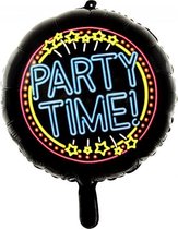 Wefiesta Folieballon Party Time Neon 45 Cm Zwart