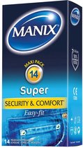 Condooms Manix Super Nee 18,5 cm (14 uds)