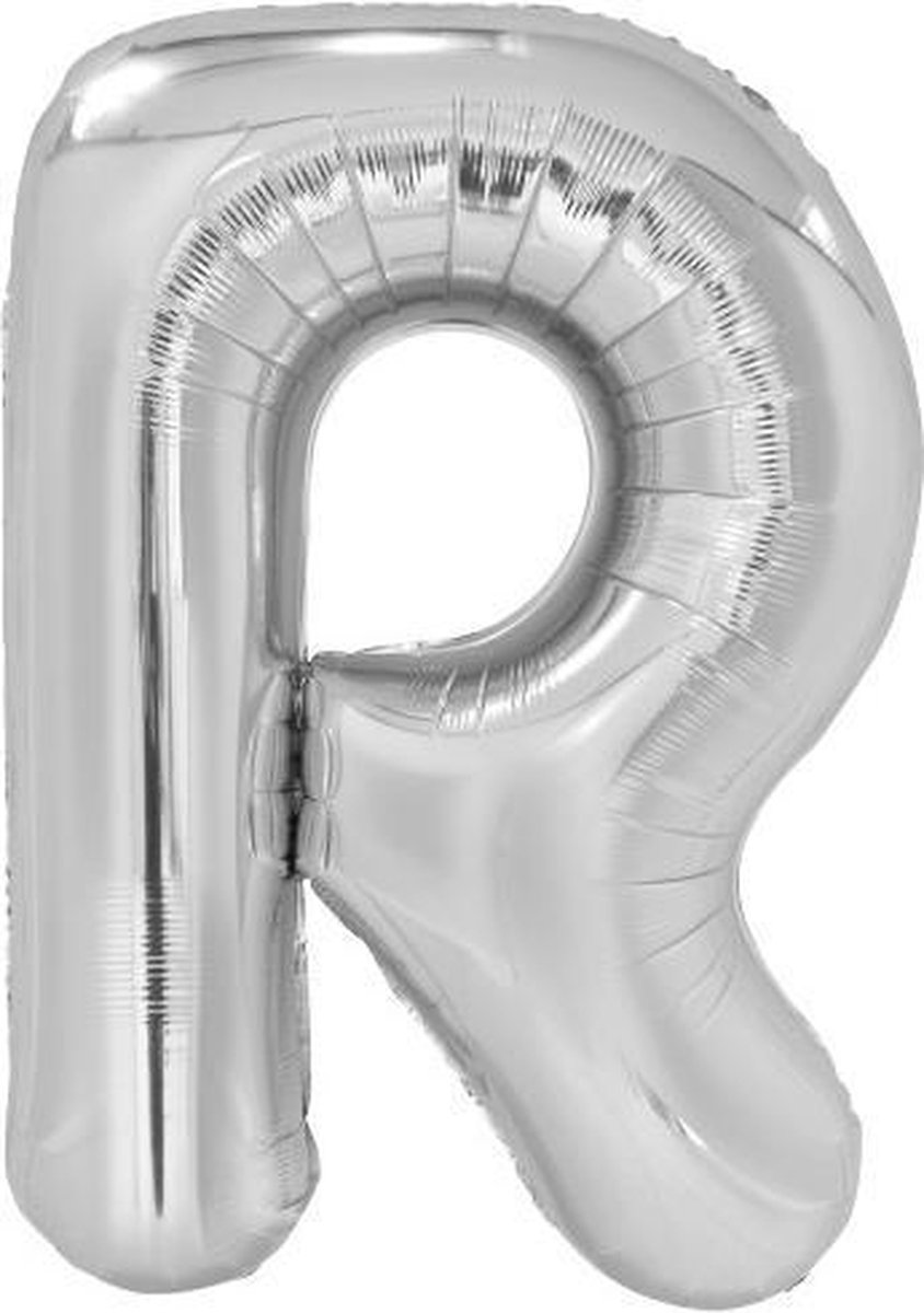 Amscan Letterballon R Folie 99 Cm Zilver