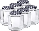 Set van 12x stuks glazen weckpotten/inmaakpotten met schroefdop 700 ml - Jampotjes met draaideksel - Voorraadpotten met draaidop