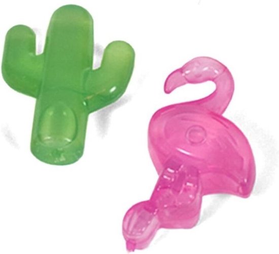 48x stuks ijsblokjes cactus/flamingo herbruikbaar - Plastic ijsblokjes - Verkoeling artikelen - Gekoelde drankjes maken 48x stuks ijsblokjes cactus/flamingo herbruikbaar - Plastic ijsblokjes - Verkoeling artikelen - Gekoelde drankjes maken