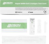 5 Stuks BOSON ZELFTEST SINGLE PACKED Corona (Covid 19) Corona Zelftest - Rapid SARS-CoV-2 Antigen Test Card (neustest) 5 Stuks