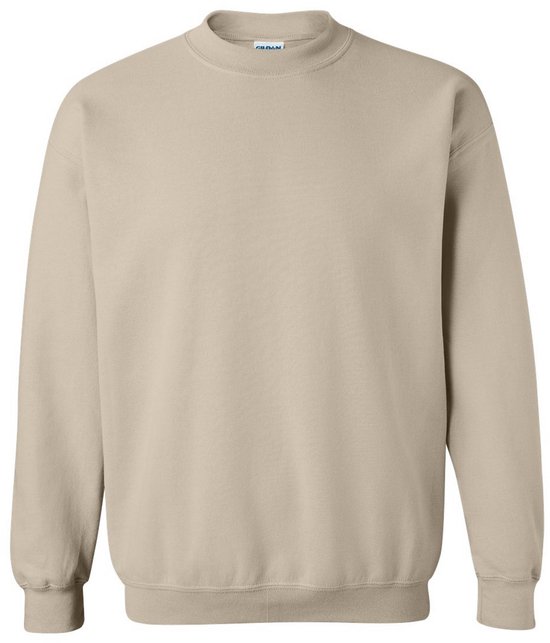 Avant d'un sweat ras du cou Gildan de couleur sable.