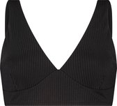 WALLIEN - Dames Bikini Top Halter - Black Ocean - Zwart