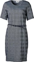 Damesjurk Jacquard Prince de Gaulle ruit (marine/grijs) | Maat S