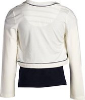 Meisjes vest offwhite, marine detail | Maat 116/ 6Y