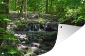 Muurdecoratie Kleine waterval in beek in Pennsylvania - 180x120 cm - Tuinposter - Tuindoek - Buitenposter