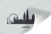 Tuindecoratie Londen - Skyline - Engeland - 60x40 cm - Tuinposter - Tuindoek - Buitenposter