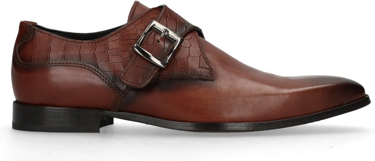 Black label - Heren - Cognac leren gespschoenen - Maat 41