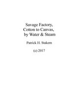 History - Savage Factory, Cotton to Canvas