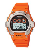 Casio Casio Retro W-214H-4AVEF Horloge - Kunststof - Oranje - Ø 44 mm
