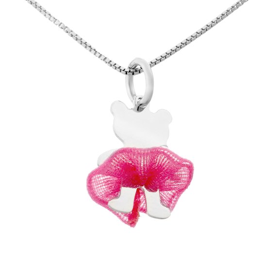 Orphelia ZH-7132 - CHAÎNE AVEC PENDENTIF OURS AVEC TUTU - argent 925 - zircone cubique - 45 cm