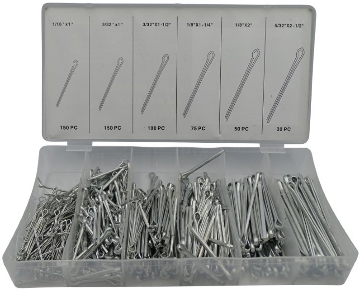 Assortimentsdoosje Splitpennen 555 Dlg.
