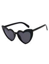 KIMU lunettes de soleil coeur oeil de chat noir - lunettes coeur vintage seventies