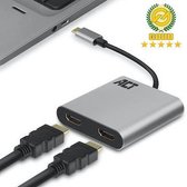 ACT AC7012 cable gender changer USB-C 2x HDMI Gris