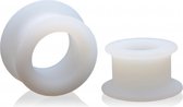 Stretch Master - 2 pc Silicone Anal Grommet Set - White - Butt Plugs & Anal Dildos -