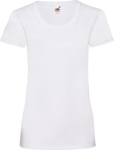 Fruit of the Loom Dames/vrouwen Lady-Fit Valueweight Short Sleeve T-Shirt (Pak van 5) (Wit)