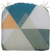 Coussin d'Assise Madison Triangle 48 X 46 Cm Polycoton Vert