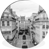 Zwart et blanc d'appartements à Paris Wall cercle aluminium