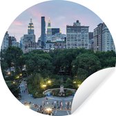 Union Square in New York Sticker mural cercle mural 50x50 cm / cercle de papier peint / cercle mural / cercle vivant - autocollant & découpe ronde