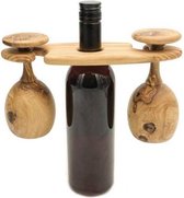 Wijnglas houder hout, glazen houder hout (zonder bekers)
