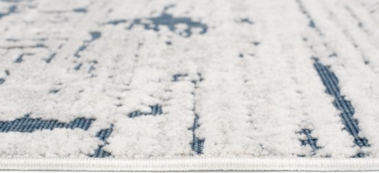 Tapiso Lotus Tapis Salon Chambre Blauw Moderne Living Atmosphère Atmosphérique Intérieur Durable Tapis De Haute Qualité Taille - 140 x 200 cm