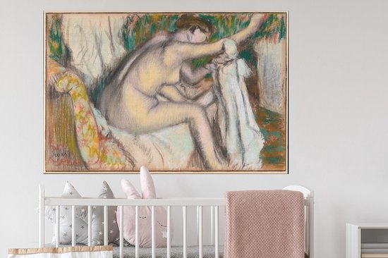 Stickers muraux - Film autocollant - Femme se séchant le bras - Peinture d' Edgar Degas - 120x80 cm - Film adhésif - Stickers muraux Chambre d'enfant - Papier peint autocollant - Papier peint autocollant - Film autocollant